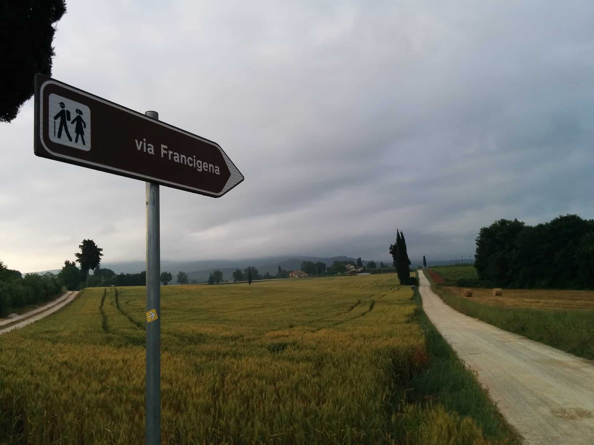 In Bici Elettrica lungo la Via Francigena che attraversa la Val D'Orcia.