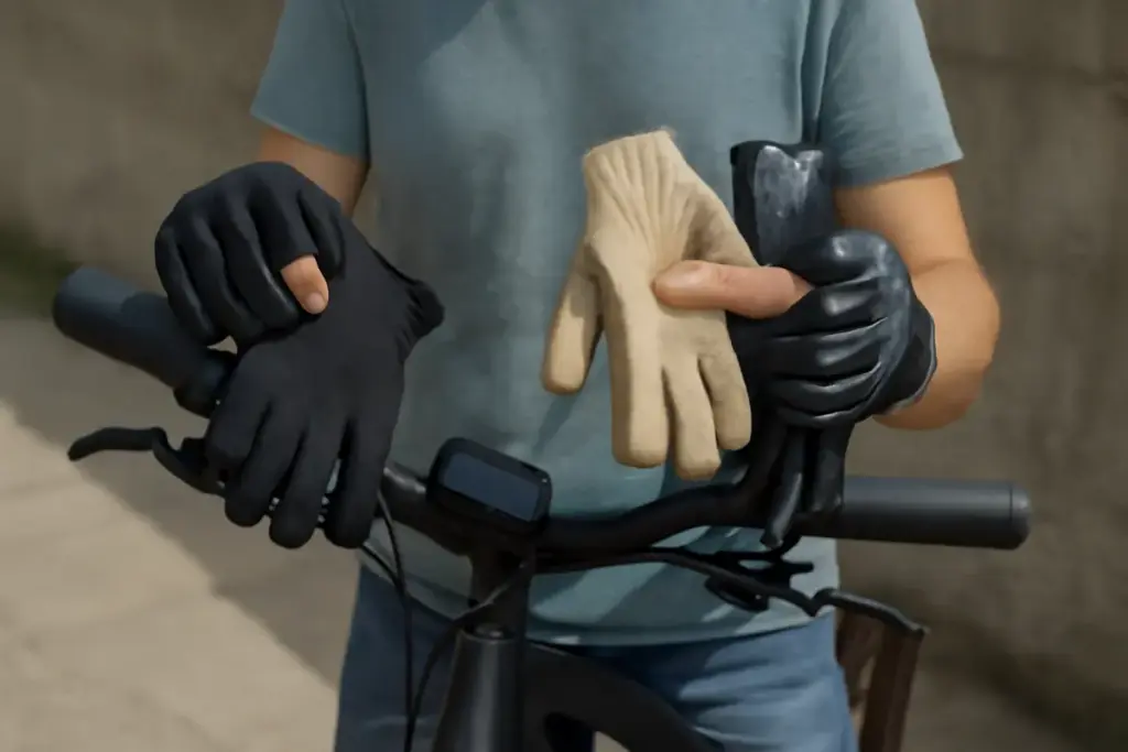 Come scegliere i guanti per bici elettrica? Evita questi materiali che ostacolano la guida
