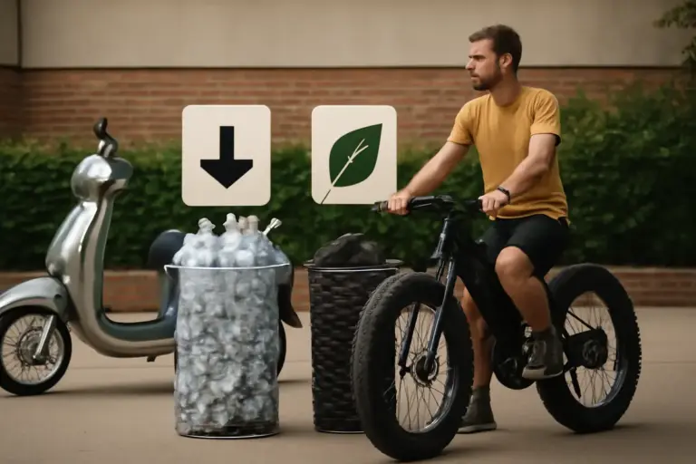 Quanto risparmi in emissioni e risorse viaggiando in fatbike invece che in scooter? Il confronto reale