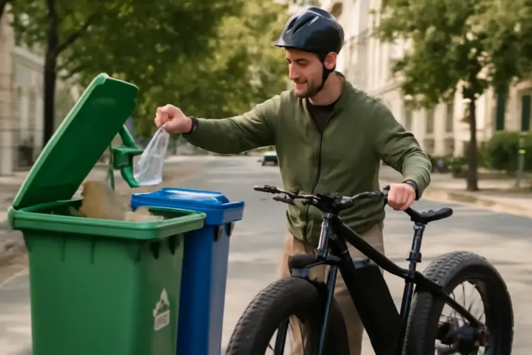 Fatbike elettrica e raccolta differenziata: come gli e-ride contribuiscono a città più pulite